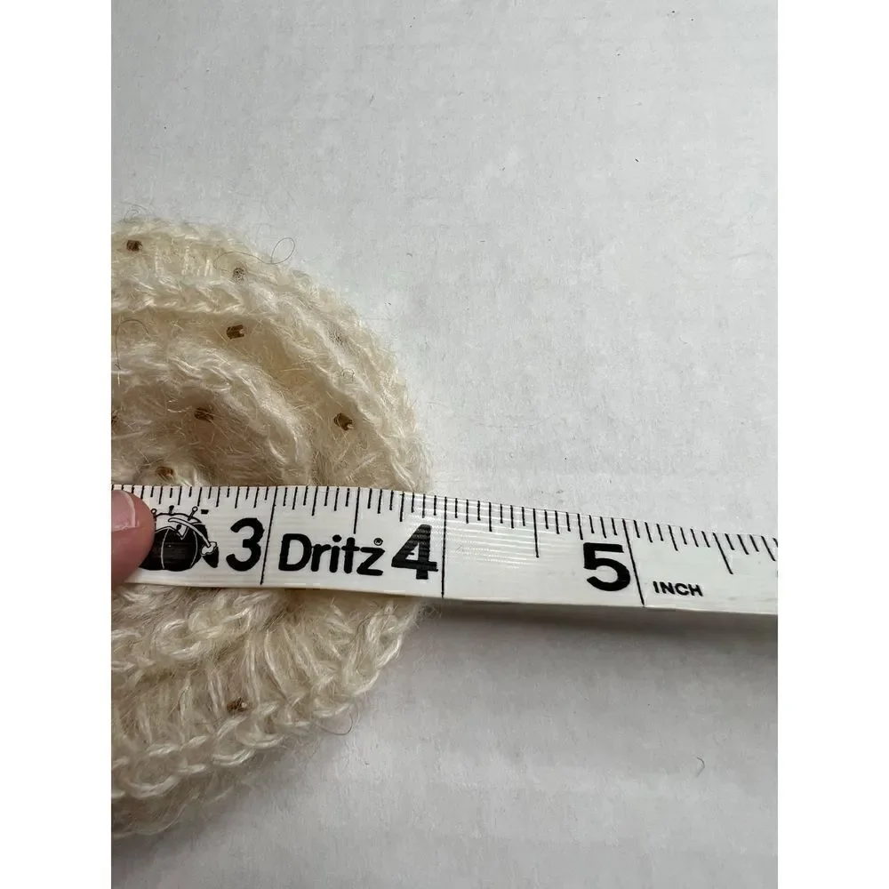 3/$15 or 5/$20 Cream and black knit flower appliqués